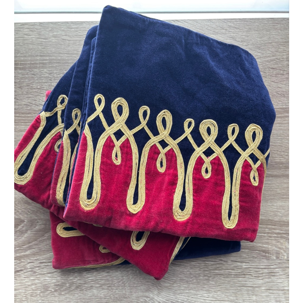 Williams Sonoma Velvet Hussar Pillow Cover Set 3